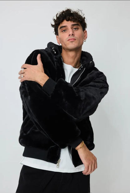 2-IN-1 WENDE- BOMBERJACKE MIT FELL