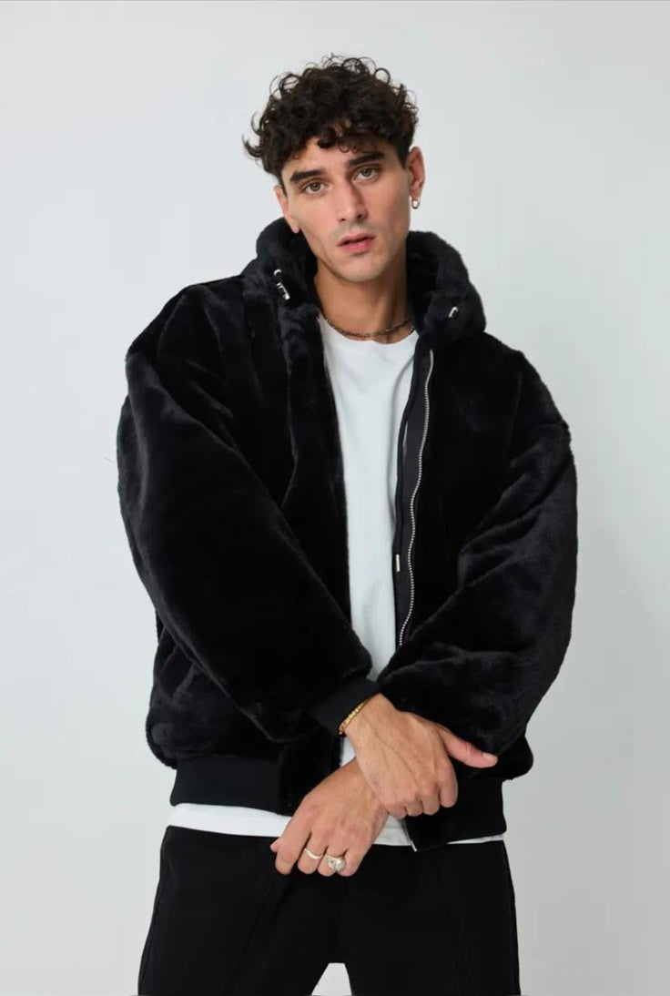 2-IN-1 WENDE- BOMBERJACKE MIT FELL