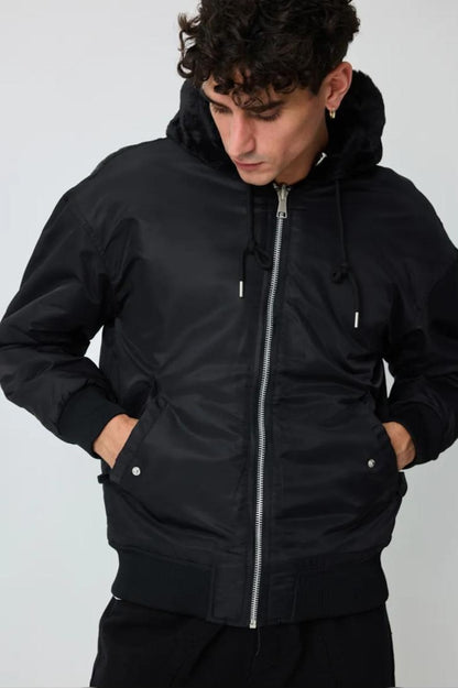 2-IN-1 WENDE- BOMBERJACKE MIT FELL