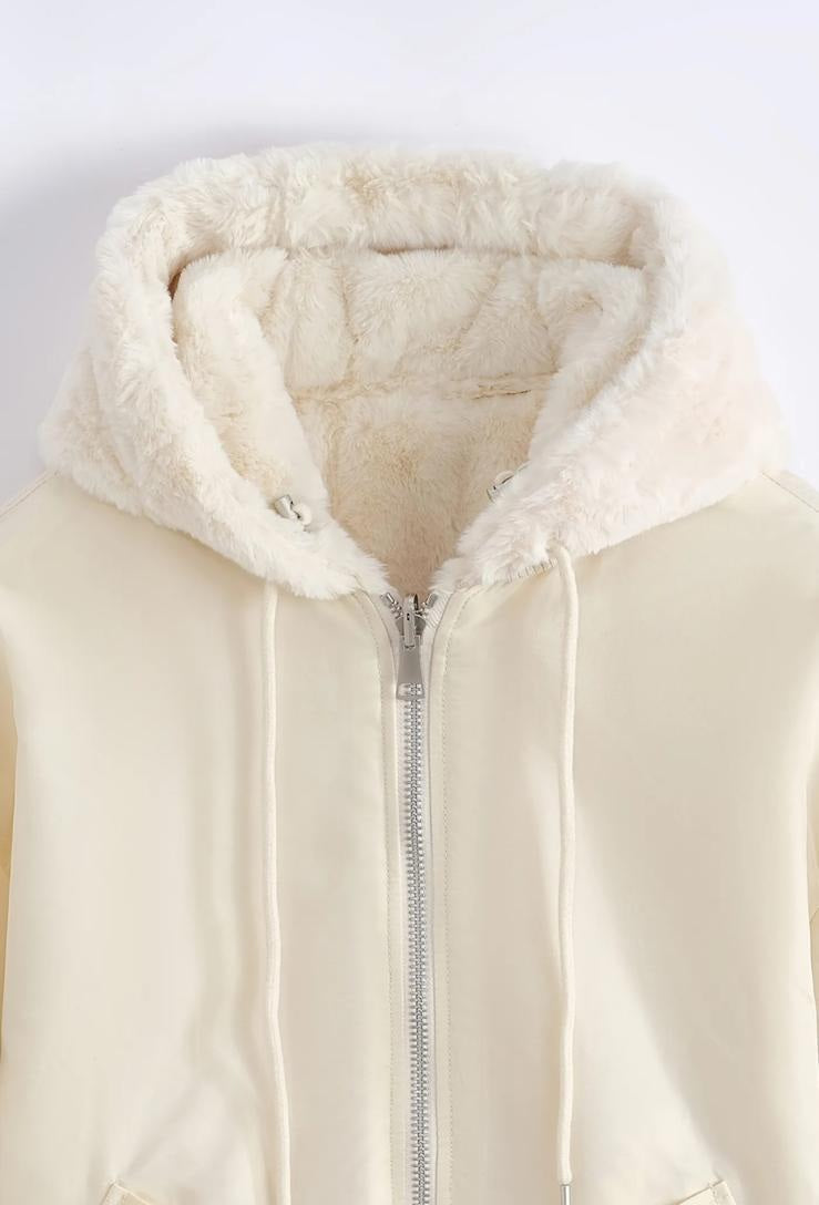 2-IN-1 WENDE- BOMBERJACKE MIT FELL